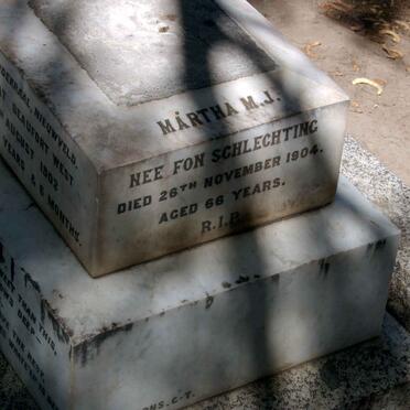 ?? Martha M.J. nee FON SCHLECHTING -1904 :: ??  -1902