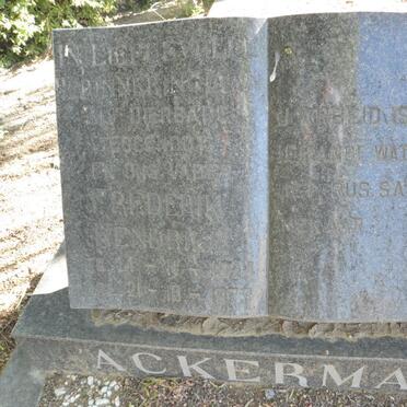 ACKERMAN Frederik Hendrik 1924-1973