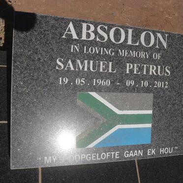 ABSOLON Samuel Petrus 1960-2012