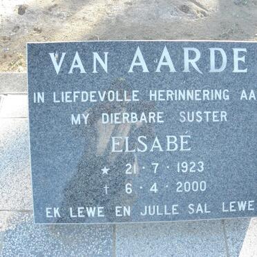 AARDE Elsabe, van 1923-2000