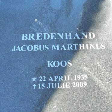 BREDENHAND Jacobus Marthinus 1935-2009