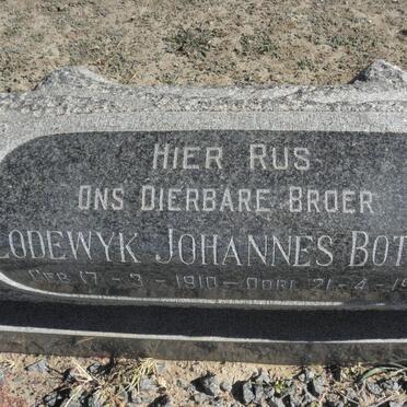 BOTHMA Lodewyk Johannes l1910-1972