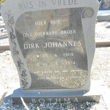 BOTHMA Dirk Johannes 1905-1974