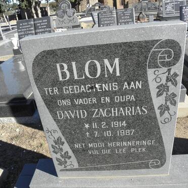 BLOM David Zacharias 1914-1987