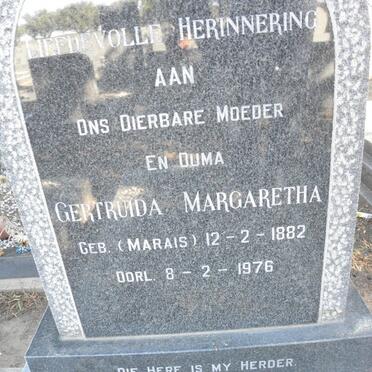 BROODRYK Gertruida Margaretha nee MARAIS 1882-1976