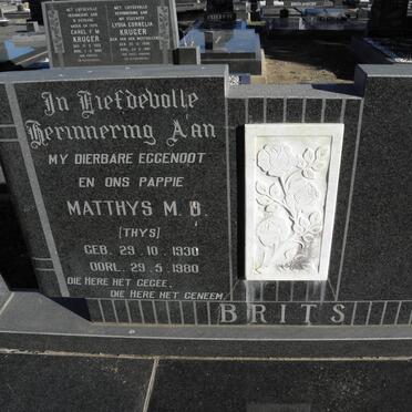 BRITS Matthys M.B. 1930-1980