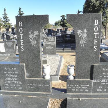 BOTES Antonie Johannes Christoffel 1914-1997 &amp; Elizabeth Maria DE BRUYN 1912-1987