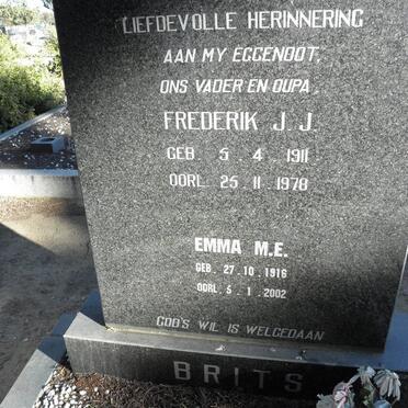 BRITS Frederik J.J. 1911-1978 &amp; Emma M.E. 1916-2002