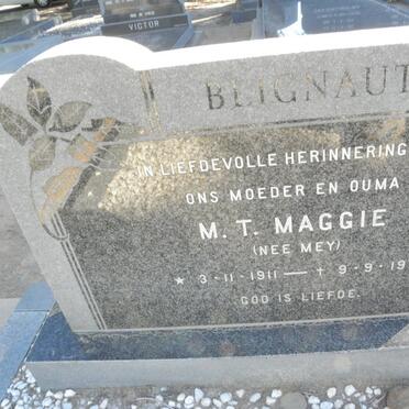 BLIGNAUT M.T. nee MEY 1911-1975