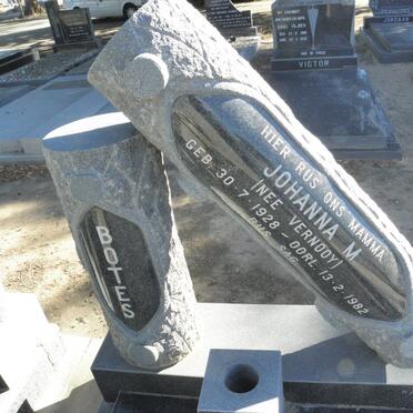 BOTES Johanna M. nee VERNOOY 1928-1982