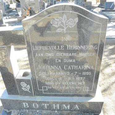 BOTHMA Johanna Catharina nee MARAIS 1895-1977