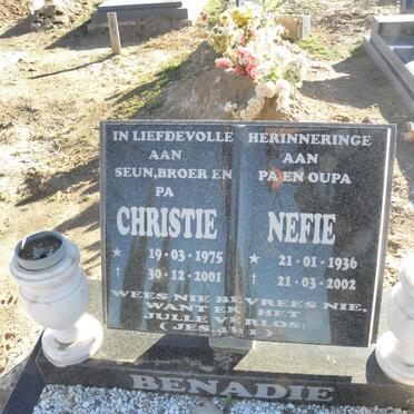 BENADIE Nefie 1936-2002 &amp; Christie 1975-2001