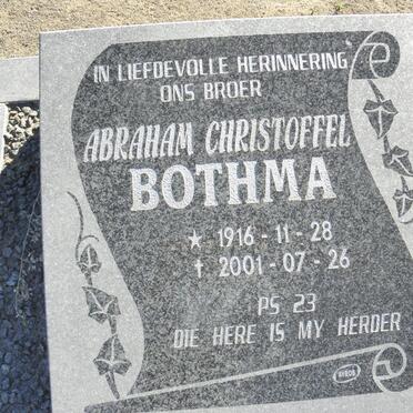 BOTHMA Abraham Christoffel 1916-2001