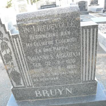 BRUYN Johannes Abraham 1935-1963