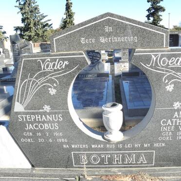 BOTHMA Stephanus Jacobus 1916-1986 &amp;  Anna Catherina VAN ASS 1923-2009