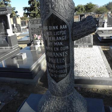 BRINK Johannes Paulus 1939-1987