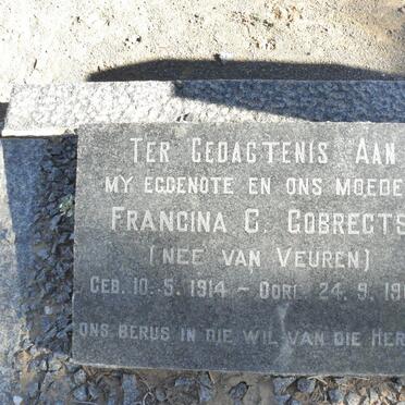 CORBRECTS Francina C. nee VAN VEUREN 1914-1963