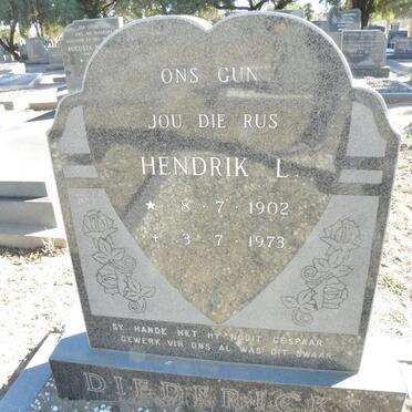 DIEDERICKS Hendrik L. 1902-1973