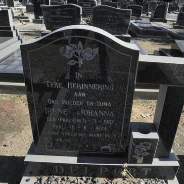 DELPORT Irene Johanna nee PAULSEN 1910-1974