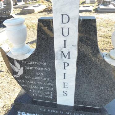 DUIMPIES Wilman Pieter 1936-1998