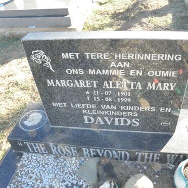 DAVIDS Margaret Aletta Mary 1901-1999