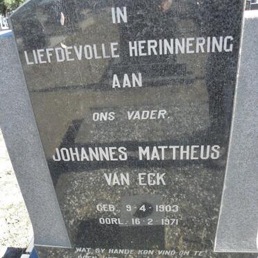 ECK Johannes Mattheus, van 1903-1971