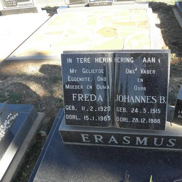 ERASMUS Johannes B. 1915-1988 &amp; Freda 1920-1985