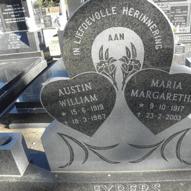 EYBERS Austin William 1919-1987 &amp; Maria Margaretha 1917-2003
