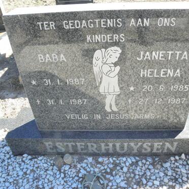 ESTERHUYSEN Jenetta Helena 1985-1987 :: ESTERHUYSEN Baba 1987-1987
