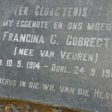GOBREGTS Francina C. nee VAN VEUREN 1917-1963