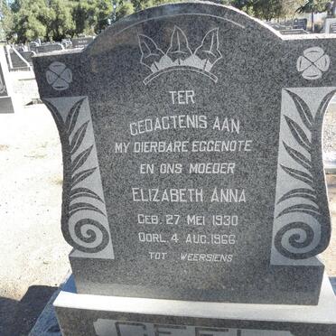 GEEL Elizabeth Anna 1930-1966