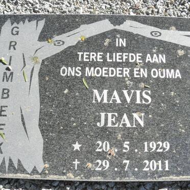 GRIMBEEK Mavis Jean 1929-2011 