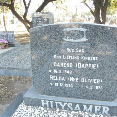 HUYSAMER Barend 1948- &amp; Relda OLIVIER 1953-1976