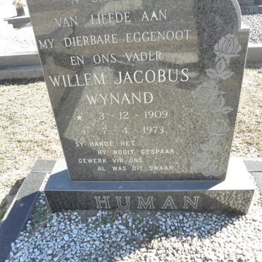 HUMAN Willem Jacobus Wynand 1909-1973