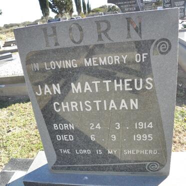 HORN Jan Mattheus Christiaan 1914-1995