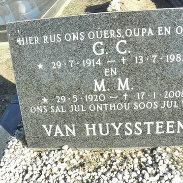 HUYSSTEEN G.C., van 1914-1983 &amp; M.M. 1920-2008