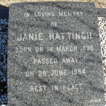 HATTINGH Janie 1896-1984