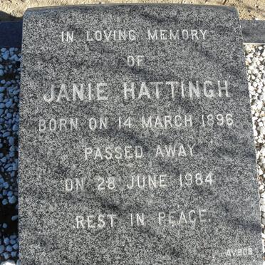HATTINGH Janie 1896-1984