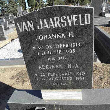 JAARSVELD Adriaan H.A., van 1910-1991 &amp; Johanna H. 1913-1985