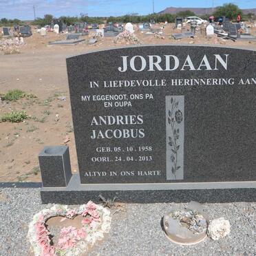 JORDAAN Andries Jacobus 1958-2013