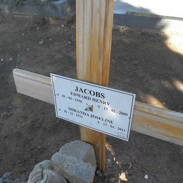 JACOBS Edward Henry 1936-2009 &amp; Miranda Joseline 1933-2012