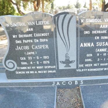 JACOBS Jacob Casper 1913-1976 &amp; Anna Susanna M. 1915-2002