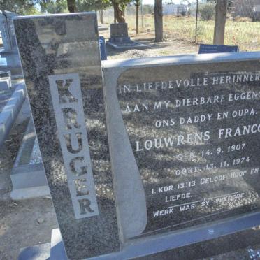 KRUGER Louwrens Francois 1907-1974