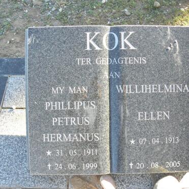 KOK Phillipus Petrus Hermanus 1911-1999 &amp; Willihelmina Ellen 1913-2005