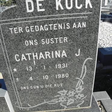 KOCK Catharina J., De 1931-1980