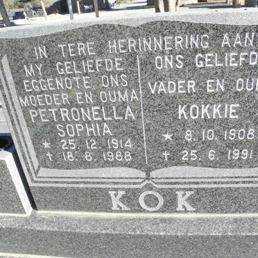 KOK Kokkie 1908-1991 &amp; Petronella Sophia 1914-1988