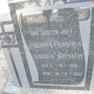 KRYNAUW Johanna Francina Adriana 1891-1963
