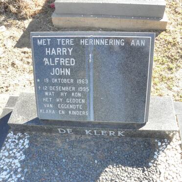 KLERK Harry Alfred John, De 1963-1995