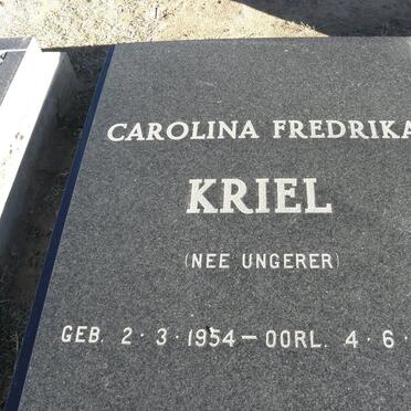 KRIEL Carolina Fredrika nee UNGERER 1954-1980