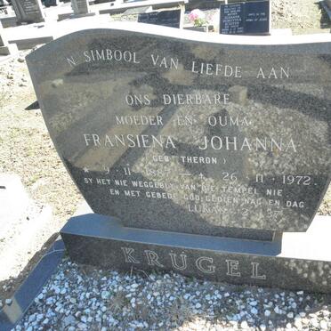 KRUGEL Fransiena Johanna nee THERON 1887-1972